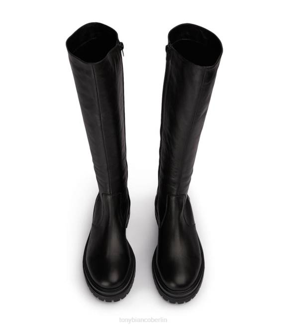 kniehohe Stiefel| de Tony Bianco Frauen Wanda-Kalbsstiefel schwarzes Venedig 4624426